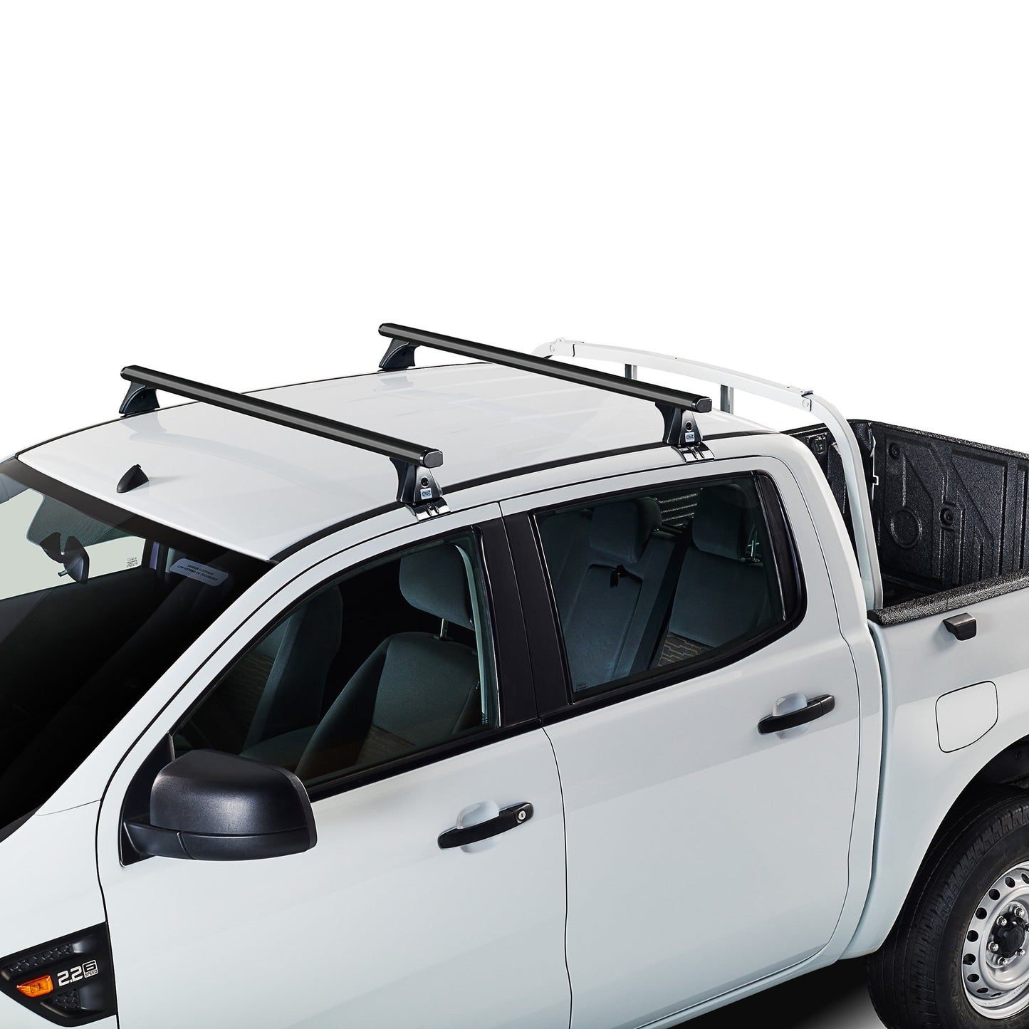 Dachträger Ford Ranger Doppelkabine (T6/P375 - Standarddach) (2019--2022) (2x) CRUZ Alu Cargo Dark T